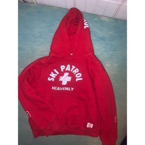 red ski patrol hoodie